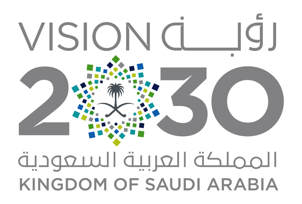 A logo for Saudi Arabia Vision 2030 introduces a blog post about how Saudi leaders manage stress based on the results of a survey of more than 7,000 leaders in Saudi Arabia.