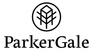ParkerGale logo in black and white
