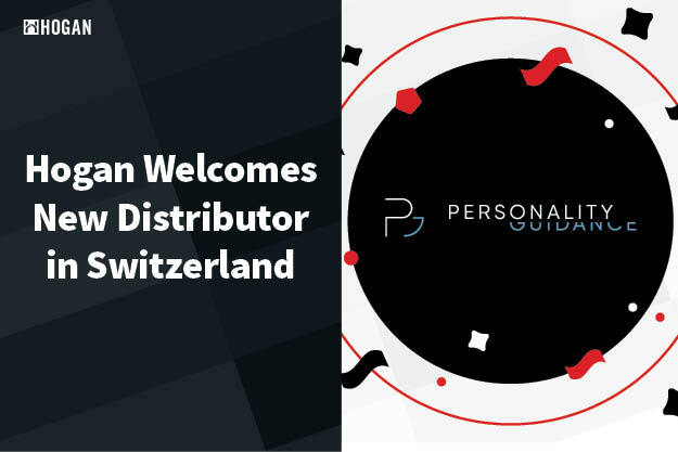 A graphic showing the logo for Personality Guidance AG, a new authorized distributor for Hogan's personality assessments in Switzerland