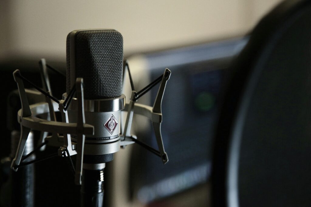 a studio microphone