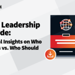 An illustrated report cover featuring a globe icon sits adjacent to text that reads “The Leadership Divide: Global Insights on Who Leads vs. Who Should.” The image accompanies a blog post exploring global study findings.